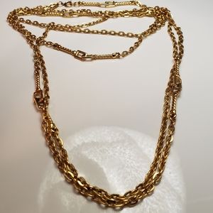 Gold tone monet necklace